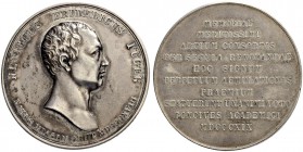 RDR / ÖSTERREICH. Franz II. (I.), 1792-1835. Silbermedaille 1819. "Füger-Preis"-Medaille der Akademie der bildenden Künste in Wien, gestiftet 1819. Un...