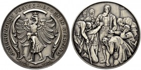 RDR / ÖSTERREICH. Österreichische Schützenmedaillen. Silbermedaille 1909. Sterzing. Jahrhundert-Festschiessen 1809-1909. 30.29 g. Selten / Rare. Vorzü...