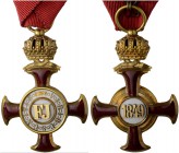 RDR / ÖSTERREICH. Orden und Ehrenzeichen. Kaiserreich Österreich, 1804-1918. Orden. Goldenes Verdienstkreuz mit der Krone (I. Klasse), erste Ausführun...