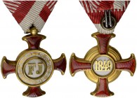 RDR / ÖSTERREICH. Orden und Ehrenzeichen. Kaiserreich Österreich, 1804-1918. Orden. Verdienstkreuz, Goldenes Verdienstkreuz “mit Kriegsdekoration" (II...