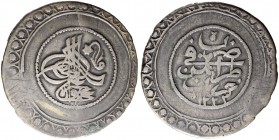TÜRKEI. Mahmud II. 1808-1839. 100 Para AH 1223, Jahr 5 (1813), Trablus gharb (Tripolis). 25.00 g. KM 144. Äusserst selten / Extremely rare. Kleine Kra...