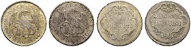 SCHWEIZ. Basel. Medaillen der Stadt und des Kantons. Silbermedaille 1757. Imitationen zu einem Halbdukaten, hergestellt von der Silbermanufaktur Jezle...