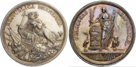 SCHWEIZ. Bern. Medaillen der Stadt und des Kantons. Sechzehnerpfennig o. J. (ab 1742). Stempel von J. Dassier. 93.16 g. Schweizer Medaillen 631. Herrl...