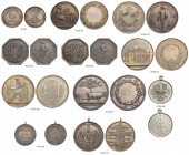 SCHWEIZ. Genf/Genève. Medaillen der Stadt und des Kantons. Diverse Medaillen o. J. (19. Jhdt.). Historische Medaillen zu verschiedenen Anlässen. Lot v...