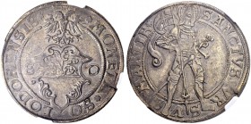 SCHWEIZ. Solothurn. Stadt und Kanton. Taler o. J. (um 1550-1570). Doppeladler über dem Wappen. HMZ 2-821b. Feine Patina / Nice toning. NGC AU55. (~€ 7...