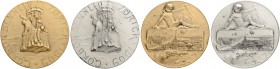 SCHWEIZ. Zürich. Medaillen der Stadt und des Kantons. Etui 1909. Enthaltend eine Silber- und eine Bronzemedaille zum Gordon Bennett Wettfliegen in Zür...