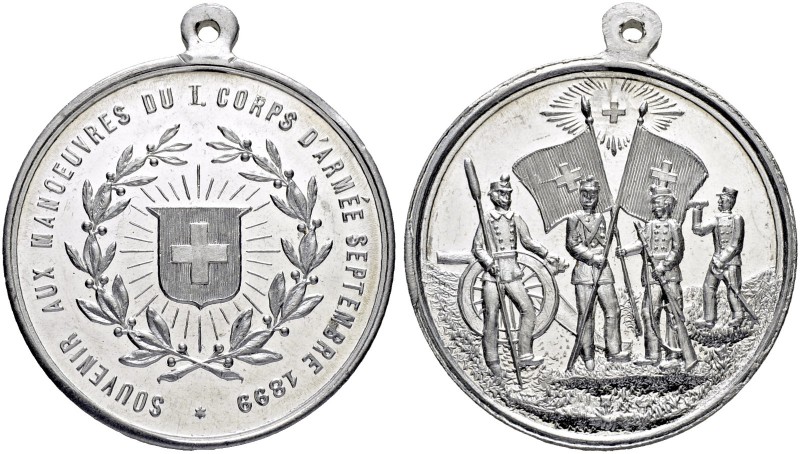 SCHWEIZ. Medaillen der Eidgenossenschaft. Aluminiummedaille 1899. Souvenir de I....