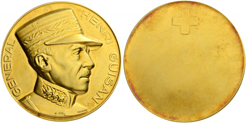 SCHWEIZ. Medaillen der Eidgenossenschaft. Goldmedaille o. J. (um 1950). 45.46 g....