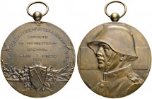 SCHWEIZ. Schützentaler und Schützenmedaillen. Bern. Bronzemedaille 1929. Biel. Militärschützengesellschaft - société de tir militaire. 59.84 g. Richte...