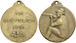 SCHWEIZ. Schützentaler und Schützenmedaillen. Bern. Bronzemedaille 1931. Glovelier. Tir. 7.91 g. Richter (Schützenmedaillen) 324Ba (dieses Exemplar). ...