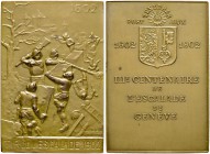 SCHWEIZ. Schützentaler und Schützenmedaillen. Genf / Genève. Bronzemedaille 1902. Genève. Tir de l'Escalade. 62.45 g. Richter (Schützenmedaillen) 721b...
