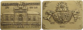 SCHWEIZ. Schützentaler und Schützenmedaillen. Genf / Genève. Bronzemedaille 1935. Genève. Exercices de l'Arquebuse et de la Navigation. Bon tireur. 32...