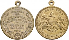 SCHWEIZ. Schützentaler und Schützenmedaillen. Glarus. Bronzemedaille 1892. Glarus. Eidgenössisches Schützenfest. 10.75 g. Richter (Schützenmedaillen) ...