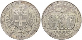 SCHWEIZ. Schützentaler und Schützenmedaillen. Graubünden. 4 Franken 1842. Chur. Eidgenössisches Freischiessen. 28.31 g. Richter (Schützenmedaillen) 83...