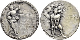 SCHWEIZ. Schützentaler und Schützenmedaillen. Luzern. Silbermedaille 1913. Hochdorf. 7. Luzerner Kantonalschützenfest. 14.47 g. Richter (Schützenmedai...