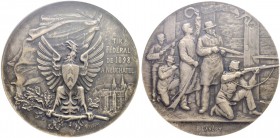 SCHWEIZ. Schützentaler und Schützenmedaillen. Neuenburg / Neuchâtel. Silbermedaille 1898. Neuchâtel. Tir fédéral. Richter (Schützenmedaillen) 970c. Ma...