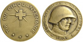 SCHWEIZ. Schützentaler und Schützenmedaillen. Neuenburg / Neuchâtel. Bronzemedaille 1931. Neuchâtel. Tir du cinquantenaire. 11.11 g. Richter (Schützen...