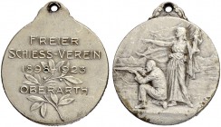 SCHWEIZ. Schützentaler und Schützenmedaillen. Schwyz. Versilberte Bronzemedaille 1923. Oberarth. Freier Schiess-Verein 1898-1923. 10.00 g. Richter (Sc...