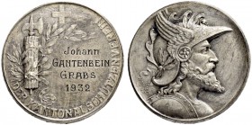 SCHWEIZ. Schützentaler und Schützenmedaillen. St. Gallen. Silbermedaille 1932. St. Gallen Kantonalschüzenverein. 11.70 g. Richter (Schützenmedaillen) ...