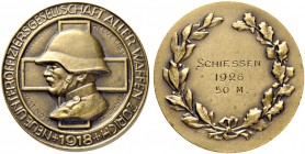 SCHWEIZ. Schützentaler und Schützenmedaillen. Zürich. Bronzemedaille 1926. Zürich. Neue Unteroffiziersgesellschaft aller Waffen. 15.02 g. Richter (Sch...