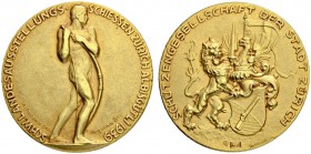 SCHWEIZ. Schützentaler und Schützenmedaillen. Zürich. Goldmedaille 1939. Zürich Albisgütli. Schützengesellschaft der Stadt Zürich. Schweizerisches Lan...