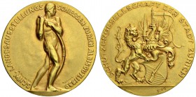 SCHWEIZ. Schützentaler und Schützenmedaillen. Zürich. Goldmedaille 1939. Zürich Albisgütli. Schützengesellschaft der Stadt Zürich. Schweizerisches Lan...