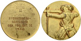SCHWEIZ. Schützentaler und Schützenmedaillen. Zürich. Vergoldete Bronzemedaille 1940. Sternenberg. Sternenberg-Schiessen. 11.18 g. Richter (Schützenme...