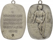 SCHWEIZ. Schützentaler und Schützenmedaillen. Zürich. Silbermedaille 1949. Veltheim. I. Zürcher Kantonal-Armbrust-Schützenfest. 17.27 g. Richter (Schü...