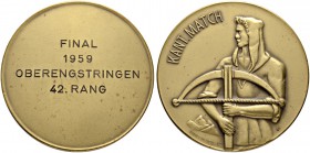 SCHWEIZ. Schützentaler und Schützenmedaillen. Zürich. Bronzemedaille 1959. Oberengstringen. Kant. Match. Final. 63.59 g. Richter (Schützenmedaillen) 1...