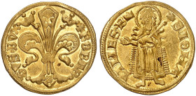 BAR. Robert, Graf 1352-1354, Herzog 1354-1411 
Goldgulden Bar le Duc oder St. Mihiel.
Friedb. 65, Flon 480/35, Slg. Robert 1165 Gold vz / ss

ex P...