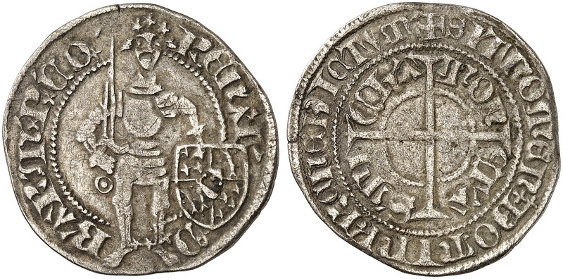 BAR. René I. d'Anjou, 1419-1480 
Gros, St. Mihiel.
DS 10/10, Flon 487/1, Slg. ...