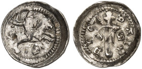 LOTHRINGEN. Ferri III., 1251-1303 
Reiterdenier, Saint Dié. Reiter, darunter .S. / SAIN-DIEI Schwert zwischen S - S.
DS 1/9, Flon 294/32, Maxe-Werly...