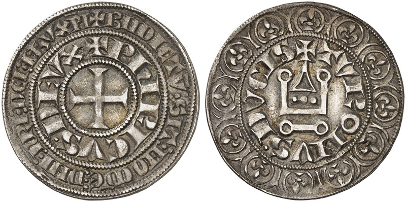 LOTHRINGEN. Ferri IV., 1312-1329 
Gros Tournois, Beischlag zu den französischen...