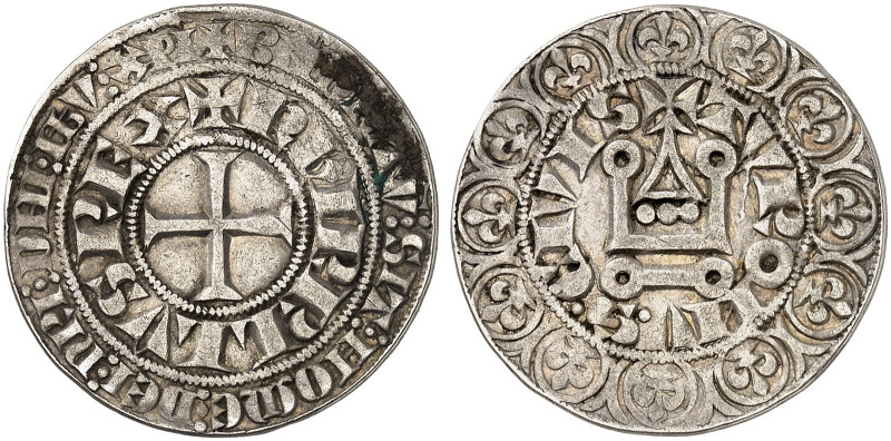 LOTHRINGEN. Ferri IV., 1312-1329 
Gros Tournois, Imitation des Typs Charles IV....