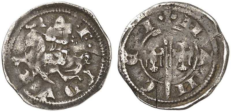 LOTHRINGEN. Ferri IV., 1312-1329 
Reiterdenier. Reiter / Schwert zwischen zwei ...