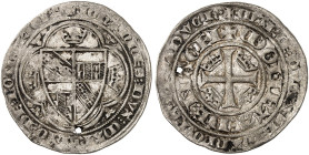 LOTHRINGEN. Marie de Blois, régente 1346-1352 
Plaque. Wappen in Vierpaß / Kreuz in doppeltem Schriftkreis.
DS 5/13, Flon 406/1, Slg. Robert 1317 R ...