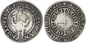 LOTHRINGEN. Charles II., 1390-1431 
Gros. Stehender Herzog / Kreuz in doppeltem Schriftkreis.
DS 9/18, Flon 433/33 f. ss