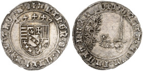 LOTHRINGEN. Antoine, 1508-1544 
Gros o. J. Gekröntes Wappen, Krone mit Lilienspitzen / Schwertarm aus Wolken.
DS 14/13, Flon 598/84, Slg. Robert 140...
