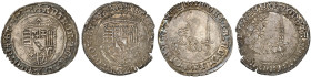 LOTHRINGEN. Antoine, 1508-1544 
Lot von 2 Stück: Gros o. J., ähnlich wie der Vorige. Krone ohne Lilienspitzen, Trenningszeichen Jerusalemkreuz bzw. e...