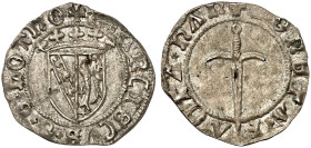 LOTHRINGEN. François I., 1544-1545 
Demi Gros o. J. Gekröntes Wappen / Schwert.
DS 17/4, Flon 602/5 ss