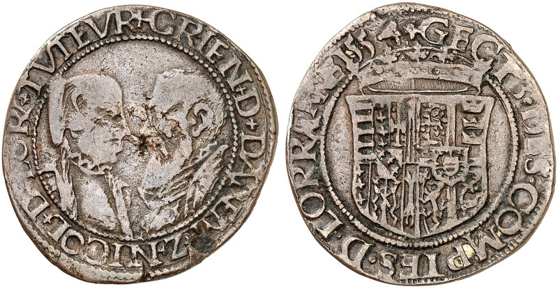 LOTHRINGEN. Christine de Danemark et Nicolas de Vaudémont, 1545-1555 
Kupferjet...