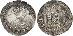 LOTHRINGEN. Charles III., 1545-1608 
Teston o. J. (1556-1557), Mzz. Anker = Michel Berman.
DS - , Flon 635/40 ss

ex Peus 328 (1990) 877