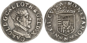 LOTHRINGEN. Charles III., 1545-1608 
Teston o. J., Mzz. G = Nicolas Gennetaire, Umschrift beginnt und endet mit Punkt.
Flon 657/138 ss