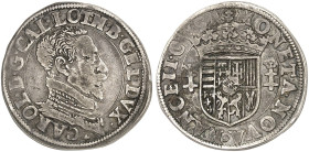 LOTHRINGEN. Charles III., 1545-1608 
Teston o. J., Mzz. G = Nicolas Gennetaire, neben dem Wappen zwei Lothringer Kreuze.
DS 23/7 var., Flon 657/137 ...
