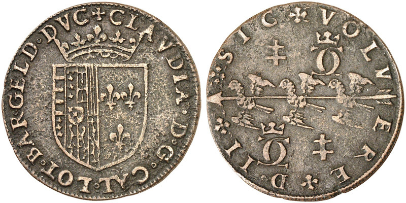 LOTHRINGEN. Charles III., 1545-1608 
Kupferjeton o. J., für Charles III. und Cl...