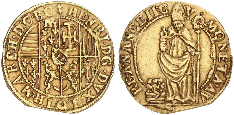 LOTHRINGEN. Henri II., 1608-1624 
Florin d'or o. J., ähnlich wie der Vorige.
G...