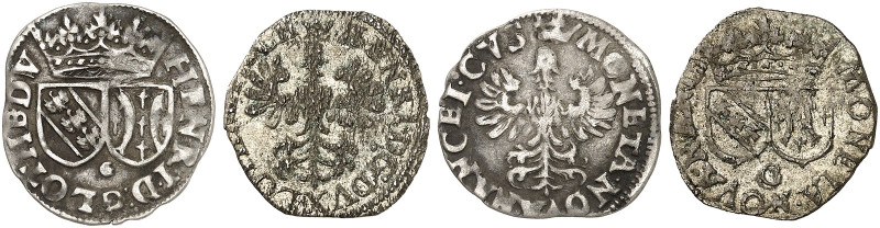 LOTHRINGEN. Henri II., 1608-1624 
Lot von 2 Stück: Gros o. J., 1x die Umschrift...