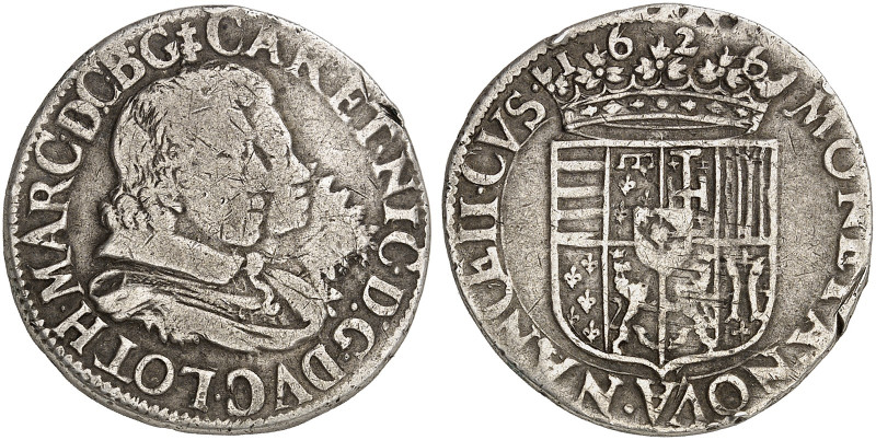 LOTHRINGEN. Charles IV. et Nicole, 1624-1625 
Teston 1626 (!).
DS - , Flon 690...