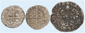 LOTHRINGEN. Charles IV. et Nicole, 1624-1625 
Lot von 3 Stück: Gros o. J., Liard o. J., Double Denier o. J.
Flon 690/5, 37, 39 ss, s - ss
