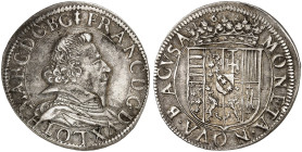 LOTHRINGEN. François II., 1625-1632 
Teston 1629, Badonvillers.
Flon 782/9 = Var. mit .MARCH. ss